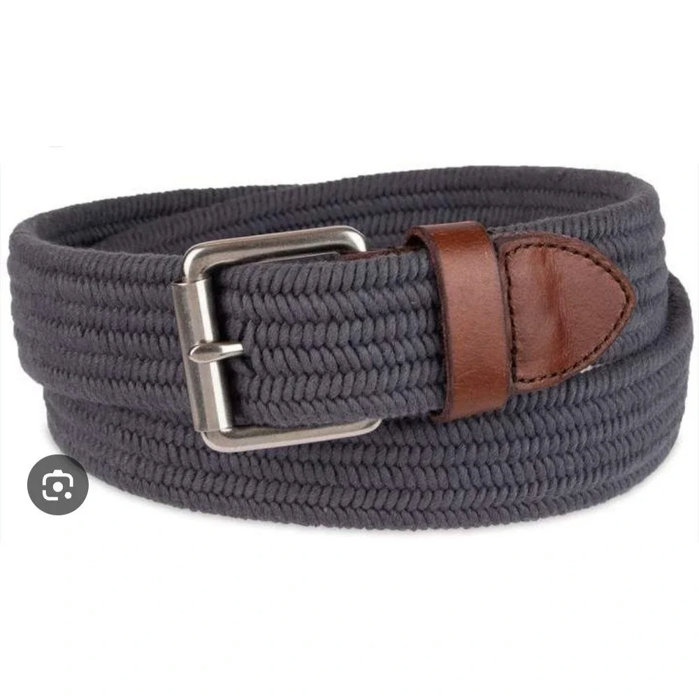 Damen+Hastings Braided Elastic Golf Genuine Leather Belt - Men's Size 40